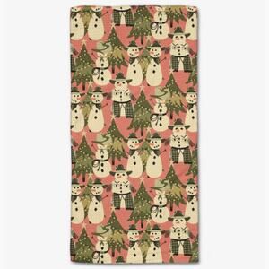 NEW Geometry Cowboy Snowmen Bar Towel 12" x 24" Recycled Materials Microfiber